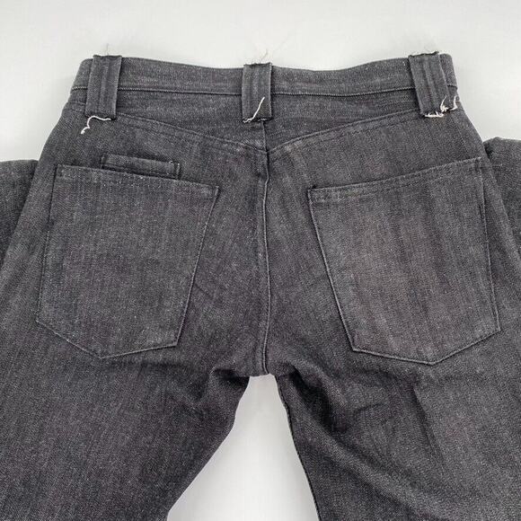 The James by Crate Womens Button Fly Straight Leg Black Jeans Sz 28 100% Cotton - Picture 10 of 12